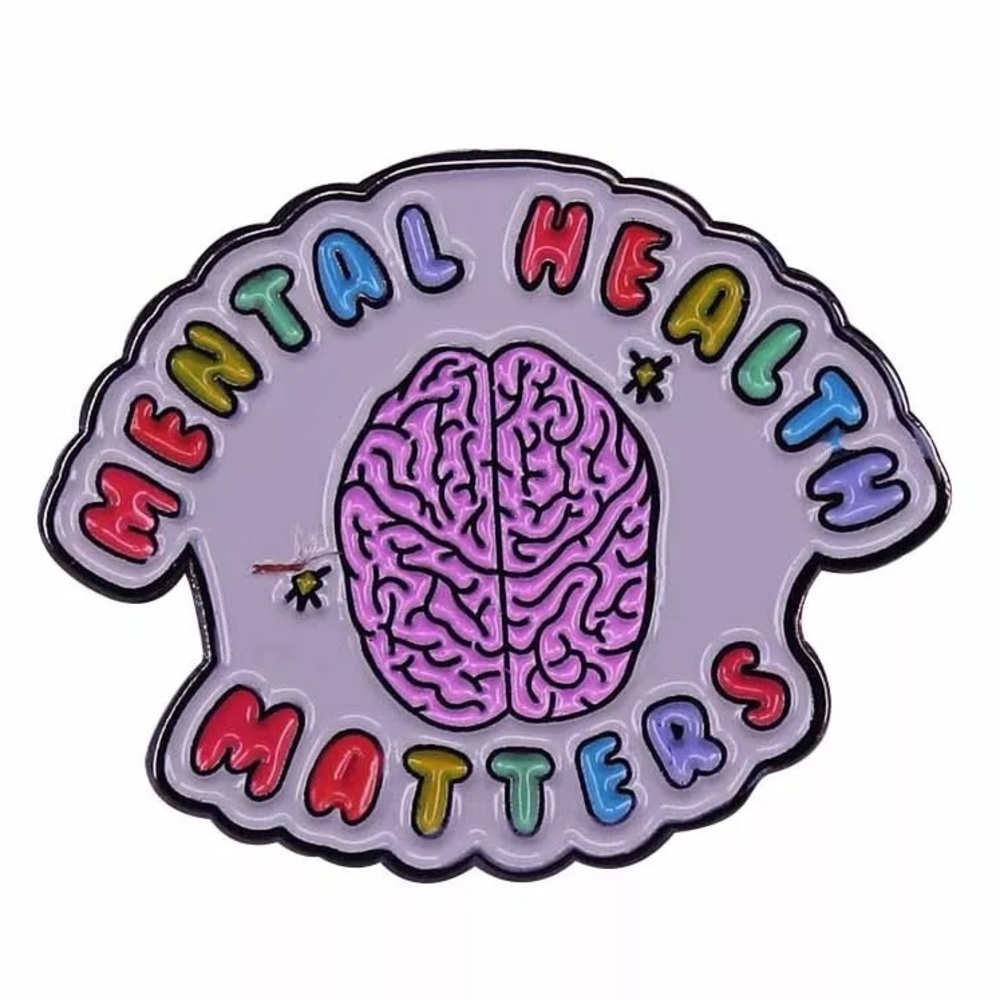 Mental Health Matters Enamel Pin Advocacy Stigma Awareness Psych Counselling Pin